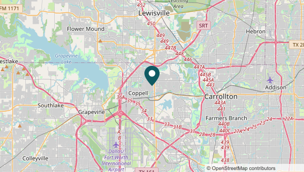 Map of the Coppell service area